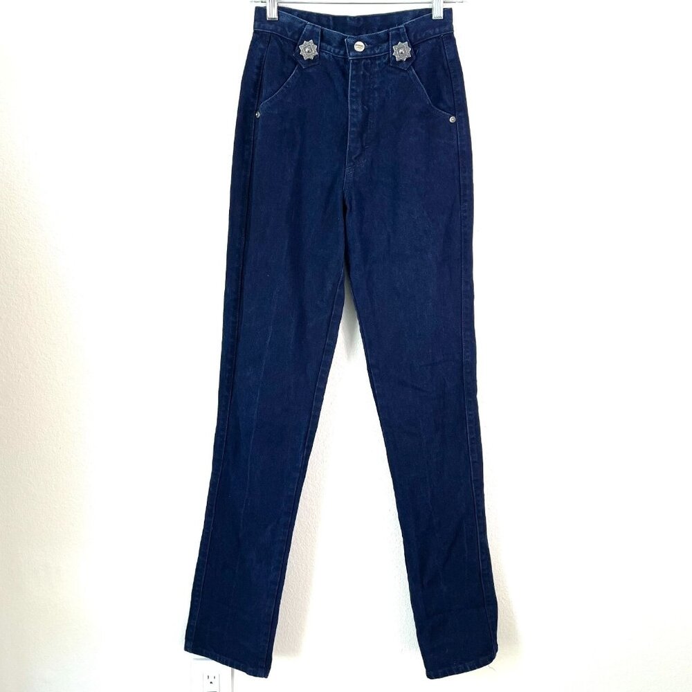 Vintage RARE Roughrider By Circle‎ T Womens 7/8 Western Jeans USA Made Rodeo